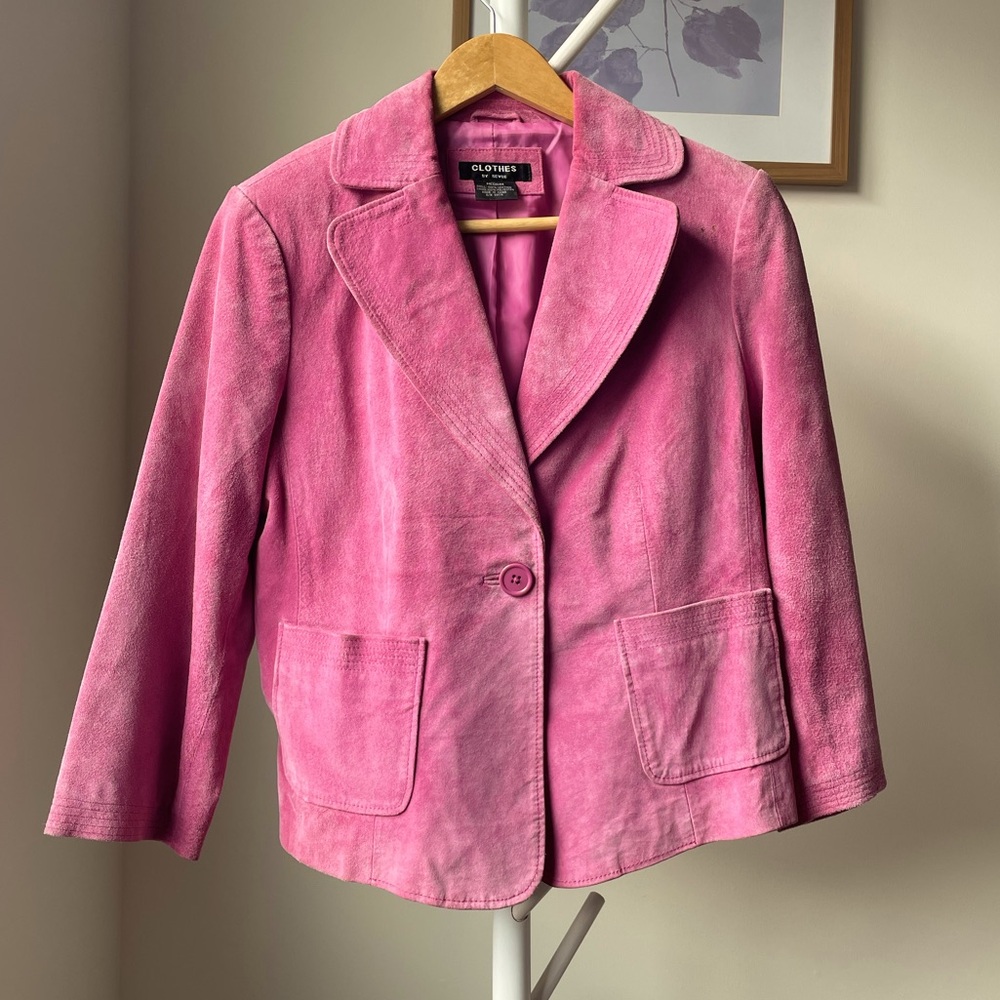 Barbie Pink Suede Blazer